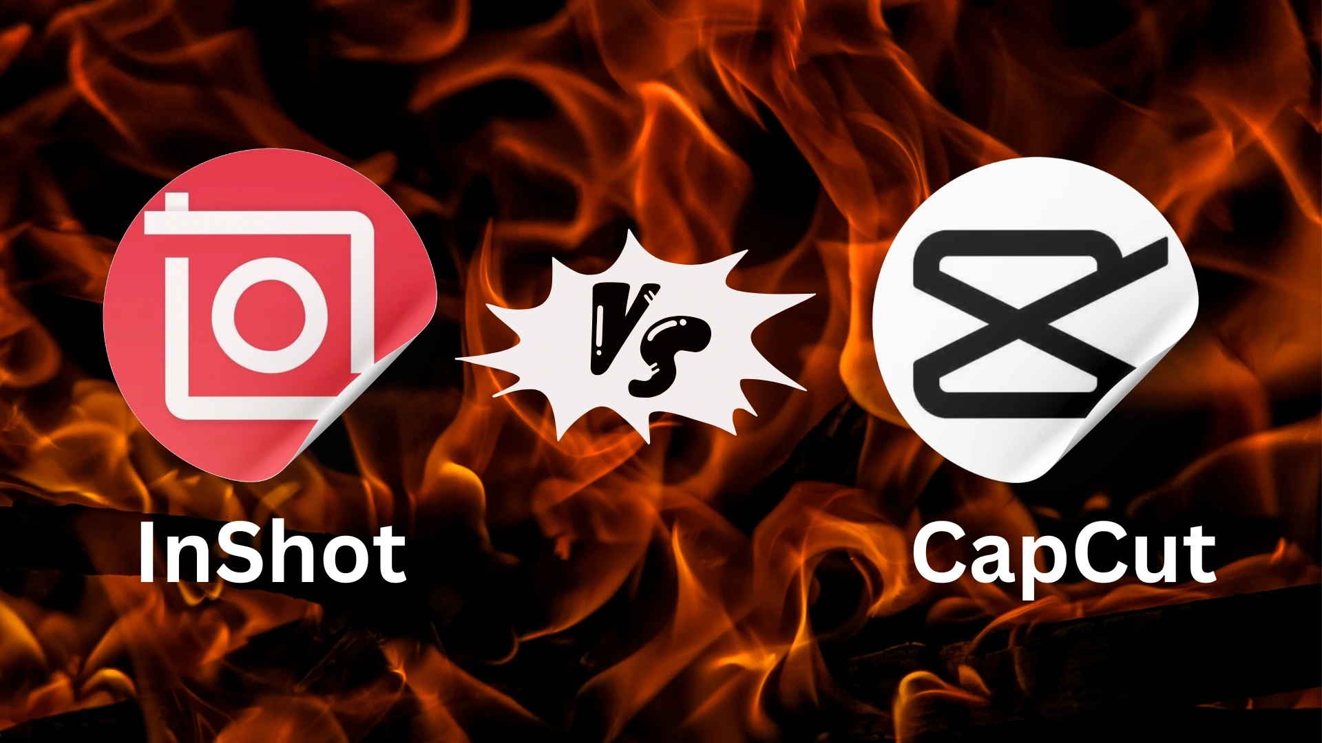 a close-up of logos of CapCut and InShot