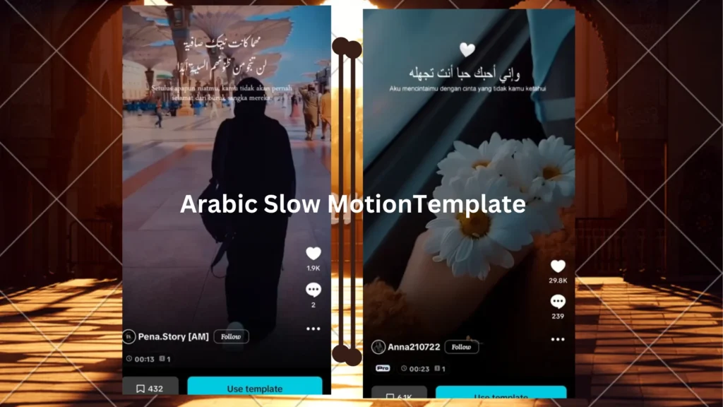 An Arabic Slowmotion template of CapCut