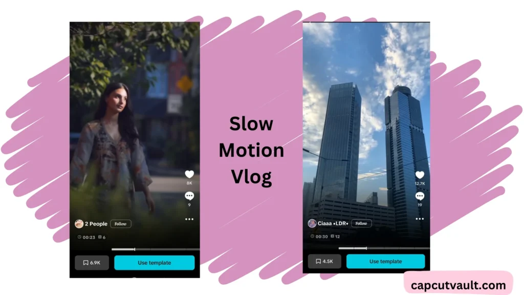 A Slowmotion vlog named template of capcut 