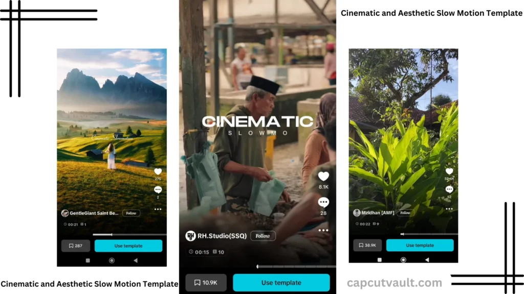 Aesthetic and cinematic slow motion template
