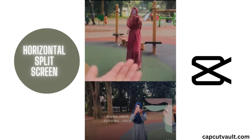 Horizontal split screen template.