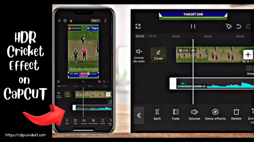 HDR Cricket effect on CapCut.